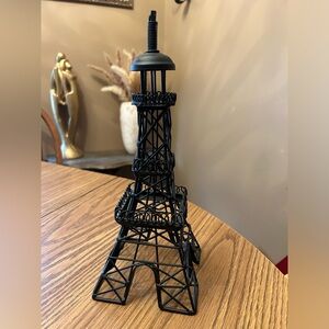 Eiffel tower - black metal home decor  12" tall